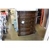 Image 1 : NEW ASHLEY SIGNATURE DESIGN CARVED AND BURLED SOLID WOOD 5 DRAWER CHEST OF DRAWERS RETAIL $1799