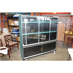 72" BY 72" ILLUMINATED GLASSDOOR DISPLAY CABINET W/ SHELVES