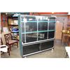 Image 1 : 72" BY 72" ILLUMINATED GLASSDOOR DISPLAY CABINET W/ SHELVES