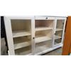 Image 4 : MODERN WHITE GLASS DOOR SERVER WITH DRAWER AND SHELVING,