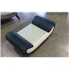 Image 2 : LEATHER GLASS TOP COFFEE TABLE
