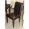 Image 2 : BLACK DRAWLEAF DINING TABLE WITH 4 LEATHER CHAIRS