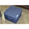 Image 1 : BLUE STORAGE OTTOMAN