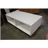 Image 2 : WHITE ROLLING COFFEE TABLE
