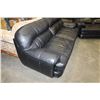 Image 3 : BLACK LEATHER SOFA AND LOVE SEAT