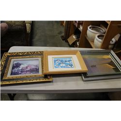 SMALL PRINT PAINTING AND SIGNED PRINT