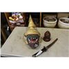 Image 1 : DECORATIVE MASK AND KNIFE AND DECORATION