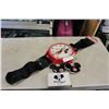 Image 1 : MICKEY MOUSE 50 YEAR ANNIVERSARY WATCH CLOCK AND MICKEY MOUSE CLUB MEMBER 1955 WATCH IN TIN