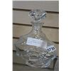 Image 2 : HEAVY PINWHEEL CUT CRYSTAL BOWL AND MODERN CRYSTAL DECANTER
