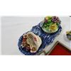 Image 2 : US OCCUPIED GERMANY TV TRAY, DECORATIVE PORCELAIN FLOWERS