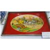 Image 5 : US OCCUPIED GERMANY TV TRAY, DECORATIVE PORCELAIN FLOWERS