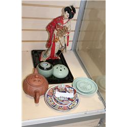 EASTERN DISHES AND GEISHA GIRL