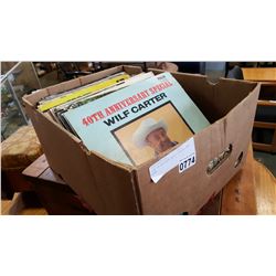 BOX OF RECORDS WILF CARTER AND MORE