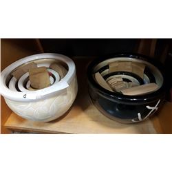 TWO SETS OF NEW FOUR PIECE PLANTER POT SETS