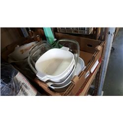 HAMILTON BEACH MIXER, FIRE KING, AND CORNING WARE BAKE WARE