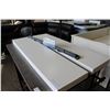 Image 1 : 2 WHITE IKEA FLOATING SHELVES, 4 FOOT WITH MOUNTING HARDWARE