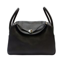 HERMES Taurillon Clemence Lindy 34 Noir Black