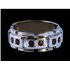 Image 1 : 0.48CT Natural Red Diamond 14K White Gold Men's Ring
