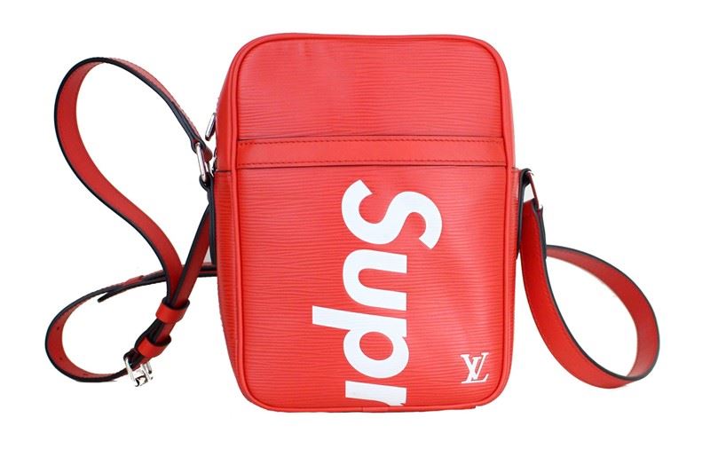 louis vuitton x supreme danube epi pm red