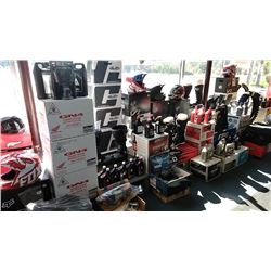 COMPLETE SHOWROOM INV* HELMETS*APPAREL*ELECTRONICS*FLUIDS*BOOTS*ACCS