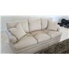 Image 13 : Beige Sofa by Drexel Heritage (from C.S. Wo), Tightly Woven Fabric 6'4" L x 2'11" D, Arm Ht 2'6"