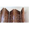 Image 10 : Large 6-Paneled Oriental Carved Wood Folding Screens (each panel 18.5" x  8'4")