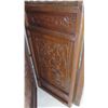 Image 15 : Large 6-Paneled Oriental Carved Wood Folding Screens (each panel 18.5" x  8'4")