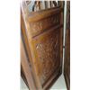 Image 16 : Large 6-Paneled Oriental Carved Wood Folding Screens (each panel 18.5" x  8'4")