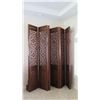 Image 2 : Large 6-Paneled Oriental Carved Wood Folding Screens (each panel 18.5" x  8'4")
