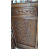 Image 9 : Large 6-Paneled Oriental Carved Wood Folding Screens (each panel 18.5" x  8'4")