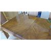 Image 8 : Large Dining Room Table w/ 8 Cane-Back Wooden Chairs, Removable Leaves 102 x 37.5 x 29H