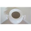Image 2 : Large Glazed White Ceramic Vessel w/ Handles 21"H (left handle was repaired)