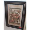 Image 1 : Signed Egyptian Painting on Papyrus 32.5 x 46