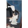 Image 3 : 4-Panel Lacquered Oriental Screens w/ Mother of Pearl Overlay (slight damage), Each panel 14 x 36