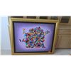 Image 2 : Large Framed "Dancing Masks" 55 x 45, Ltd. Ed. 12/13 w/Certificate of Authenticity