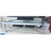 Image 1 : Glass and Brushed Metal TV Stand 58 x 17 19.5"H