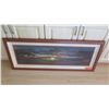 Image 2 : Framed Panoramic Beach at Sunset, Photographic Image, Artist Unknown, 47.5 x 20