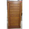 Image 1 : Tall Wooden 8-Drawer Jewelry Armoire w/ Mirrored Lid 18 x 13D x 38.5 H