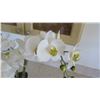 Image 3 : Blue Textured Planter w/ Faux Orchid Plant, Approx. 24" H