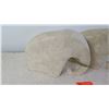 Image 2 : Qty 2 Solid Natural Stone Elephants, Approx. 14 x 10