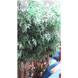 Tall Potted Faux Ficus Tree, Approx. 7' H