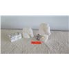 Image 1 : Qty 2 Solid White Marble Horse Busts w/ Block Stands, Approx 7" H