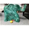 Image 10 : Large Green Solid Marble Elephant, Approx. 27"W x 22"H