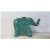 Image 2 : Large Green Solid Marble Elephant, Approx. 27"W x 22"H