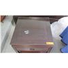Image 2 : Dark Wood Nightstand with Glass Top 22 x 22 x 23H