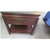Image 3 : Dark Wood Nightstand with Glass Top 22 x 22 x 23H