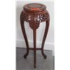 Image 1 : Ornate Carved Wooden Stand w/Filigree Carving and Curved Legs, Approx. 36" H