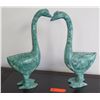 Image 1 : Pair: Green Marble Geese, Approx 17.5"H