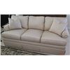 Image 2 : Beige Sofa by Drexel Heritage (from C.S. Wo), Tightly Woven Fabric 6'4" L x 2'11" D, Arm Ht 2'6"