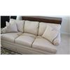 Image 9 : Beige Sofa by Drexel Heritage (from C.S. Wo), Tightly Woven Fabric 6'4" L x 2'11" D, Arm Ht 2'6"